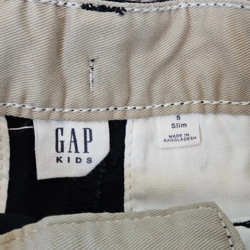 Gap Chino Shorts Kids 5 Lot of 2 Navy Blue Black‎ NEW Adjustable Waist Uniform